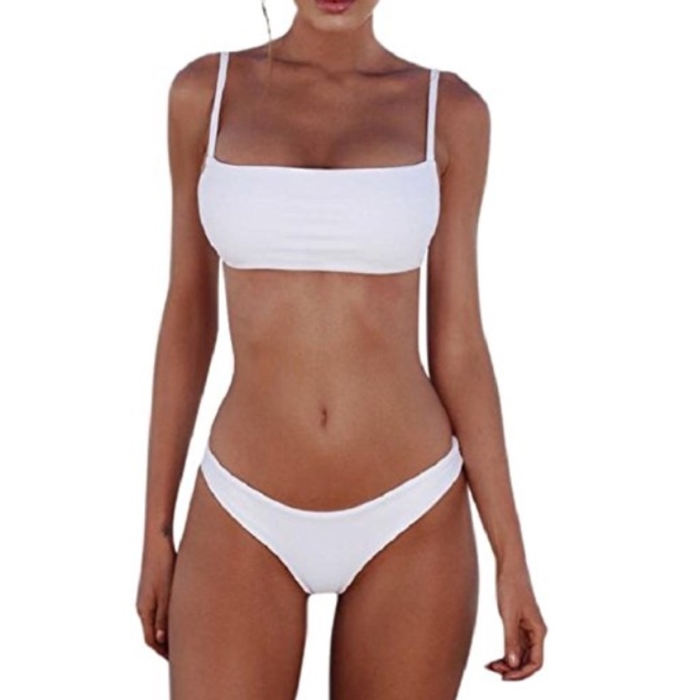 NWT Basic padded top white Bikini Set